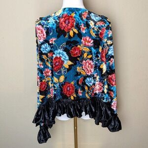 Floral Velvet Poncho Lot (2 Pieces)  Boho Luxe / Artwear / Stage & Costume Style